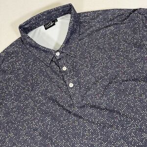 Sunday Swagger Performance Polo Shirt Mens 3XL Gray Splatter Dots Golf